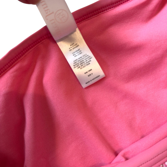 NWT Lauren James Womens Pink Stripe Ruffle Hipster Bikini Bottom Sz Small - Picture 5 of 6